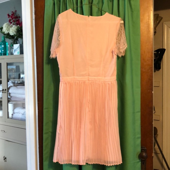 ModCloth Pink lace and pleats dress - Picture 2 of 9